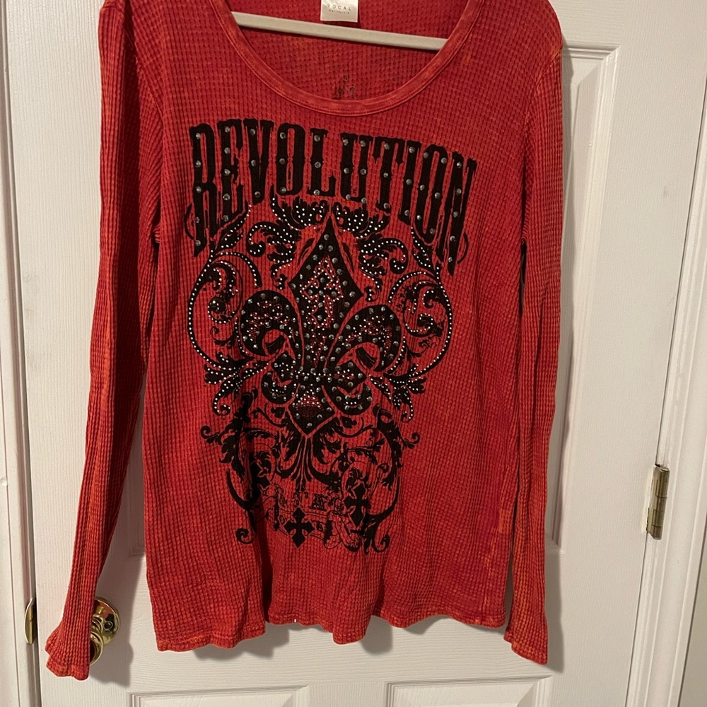 Rhinestone fleur de lis shirt